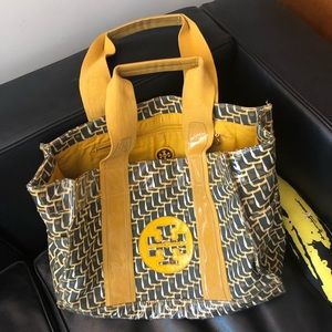 Tory Burch Yellow and Black Tote Bag